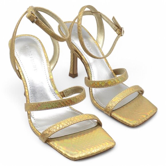 Brand New Marc Fisher Multicolor Strappy Heels - Picture 2 of 8